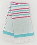 2 Pack Aqua Stripe Yarn-dyed Kitchen Towel, 20" X 28" home decor - Mod Lifestyles