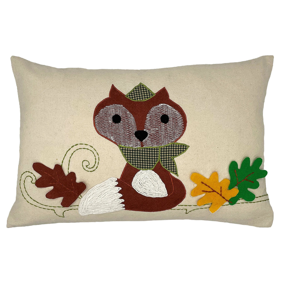 13"x20" Applique Fox Pillow home decor - Mod Lifestyles