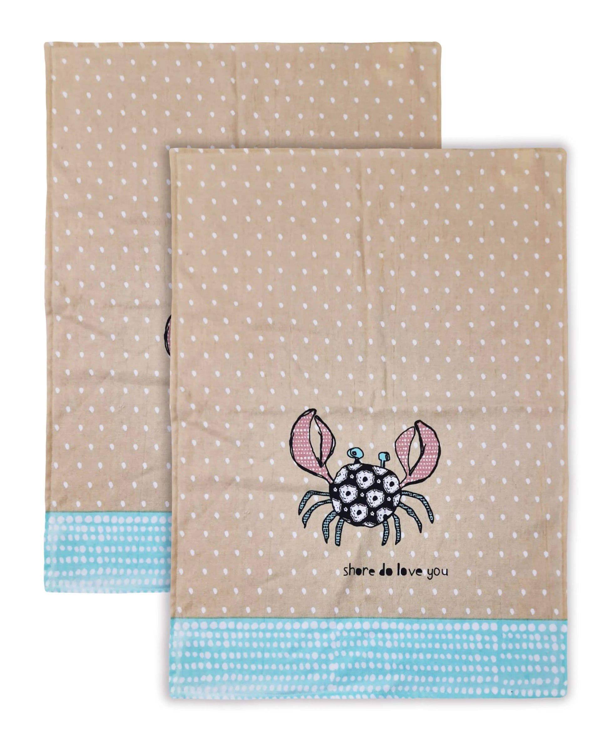 2 Pack Crab Kitchen Towel, 20" x 28" home decor - Mod Lifestyles