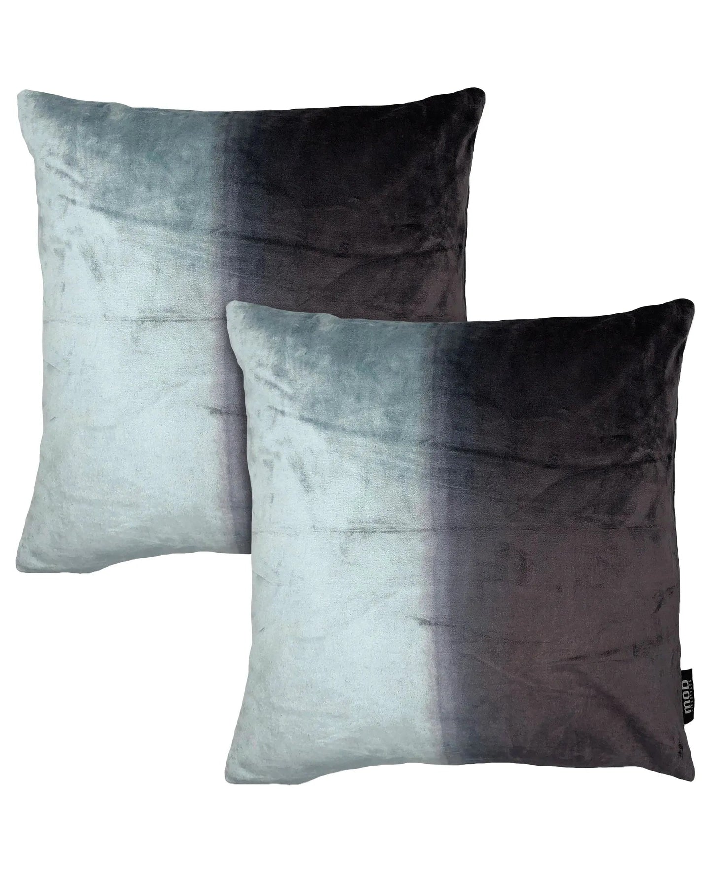 2-Pack Ombre Rayon Velvet Decorative Pillow, 18" X 18" home decor - Mod Lifestyles