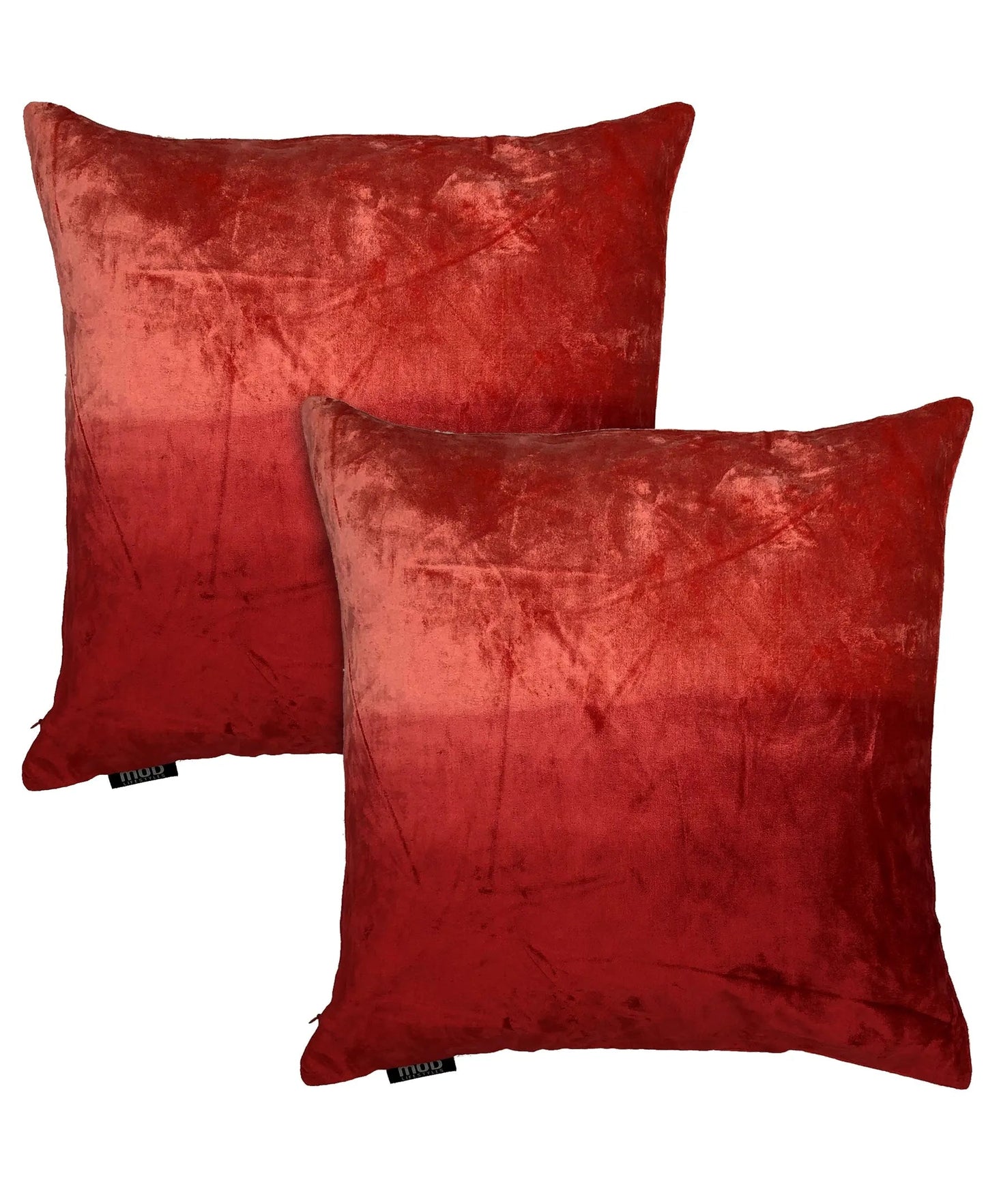 2-Pack Ombre Rayon Velvet Decorative Pillow, 18" X 18" home decor - Mod Lifestyles