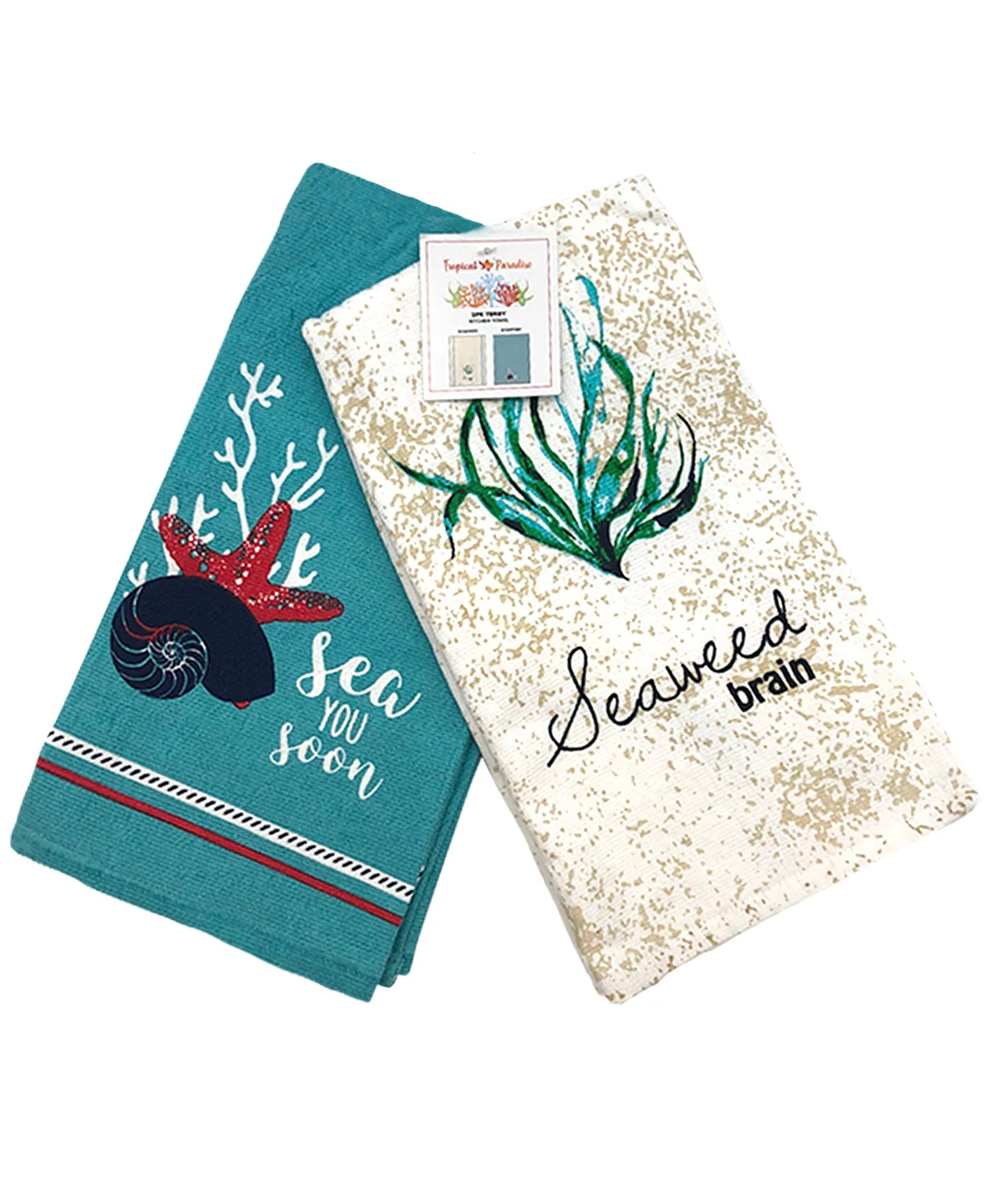 2 Pack Seaweed Kitchen Towel, 20" X 28" home decor - Mod Lifestyles