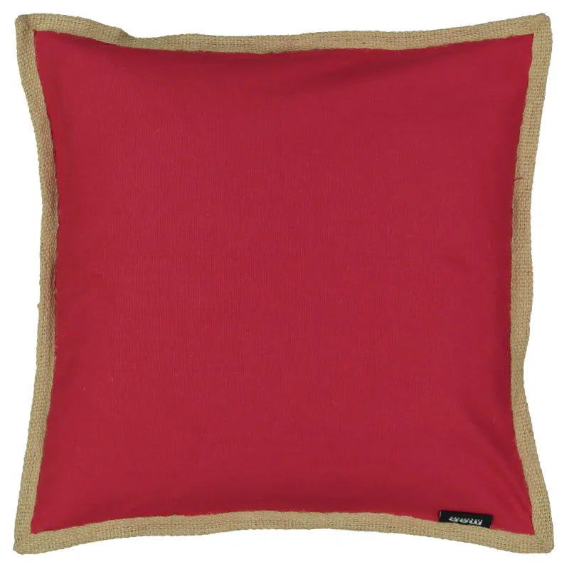 2-Pack Solid Canvas 1'' Braided Jute Trim Decorative Pillow, 20" X 20" home decor - Mod Lifestyles