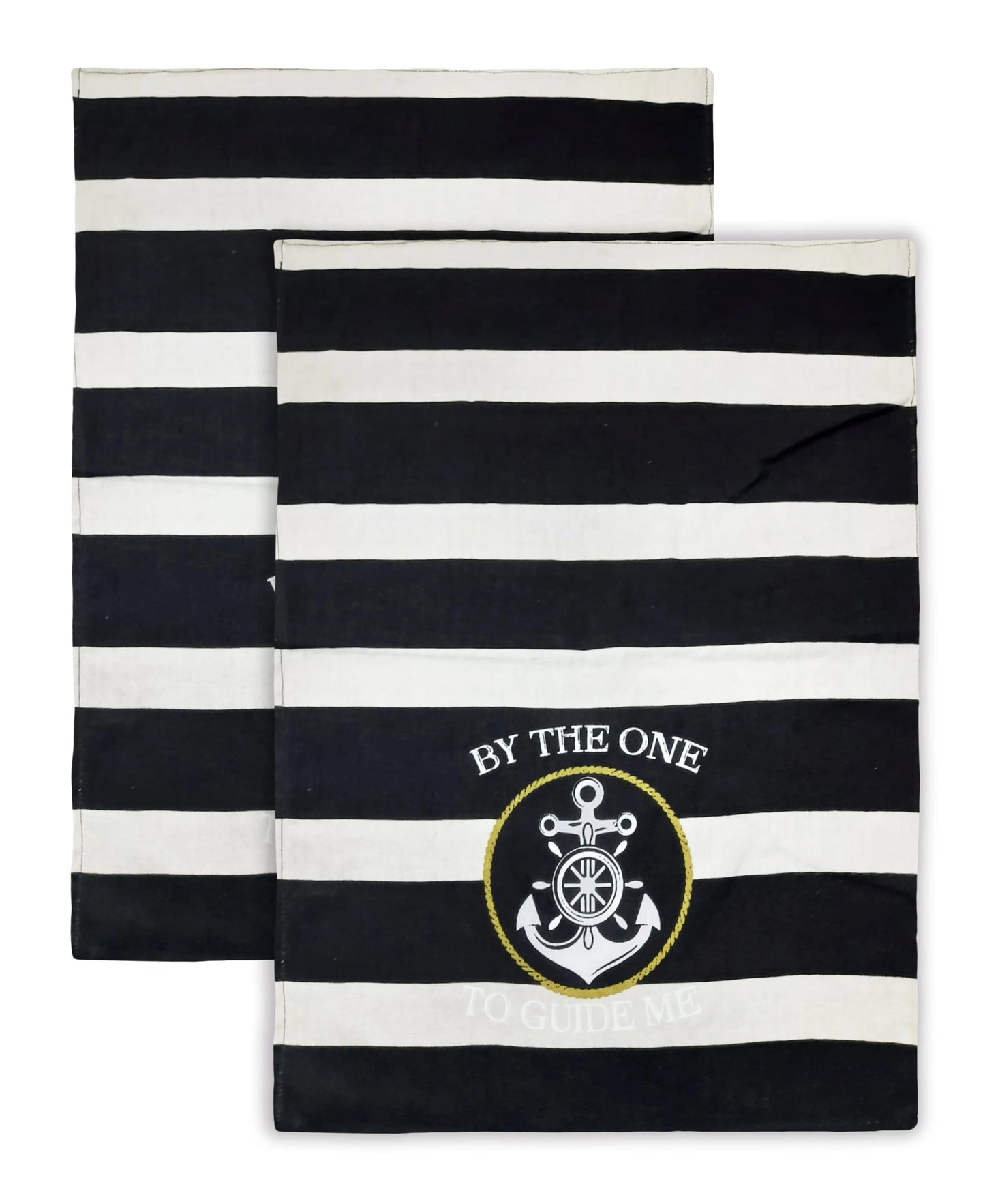 2 Pack Stripes Anchor Kitchen Towel, 20" x 28" home decor - Mod Lifestyles