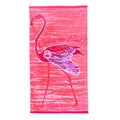 40" x 72" Color-Me-Pink Flamingo Printed Cotton Velour Beach Towel home decor - Mod Lifestyles