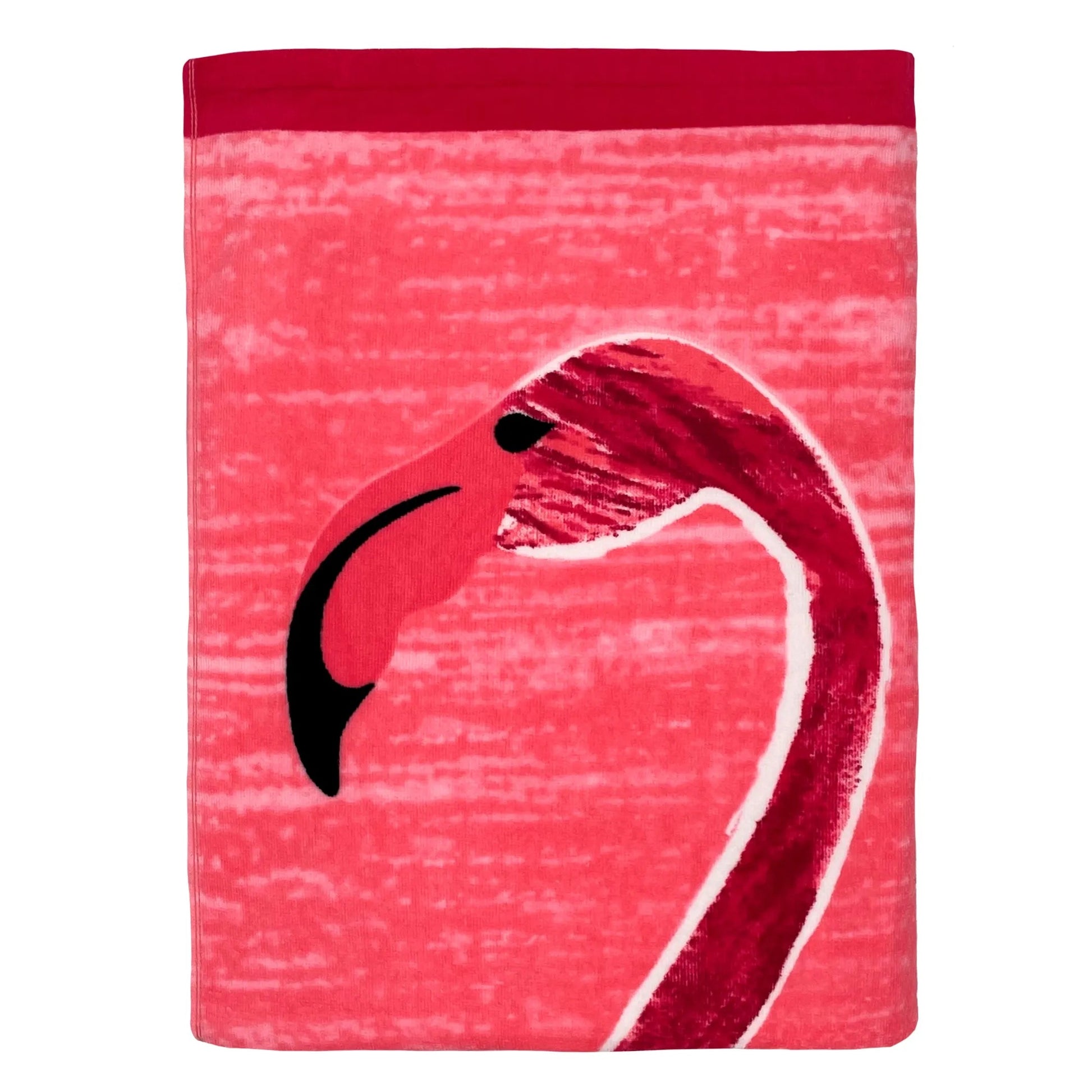 40" x 72" Color-Me-Pink Flamingo Printed Cotton Velour Beach Towel home decor - Mod Lifestyles