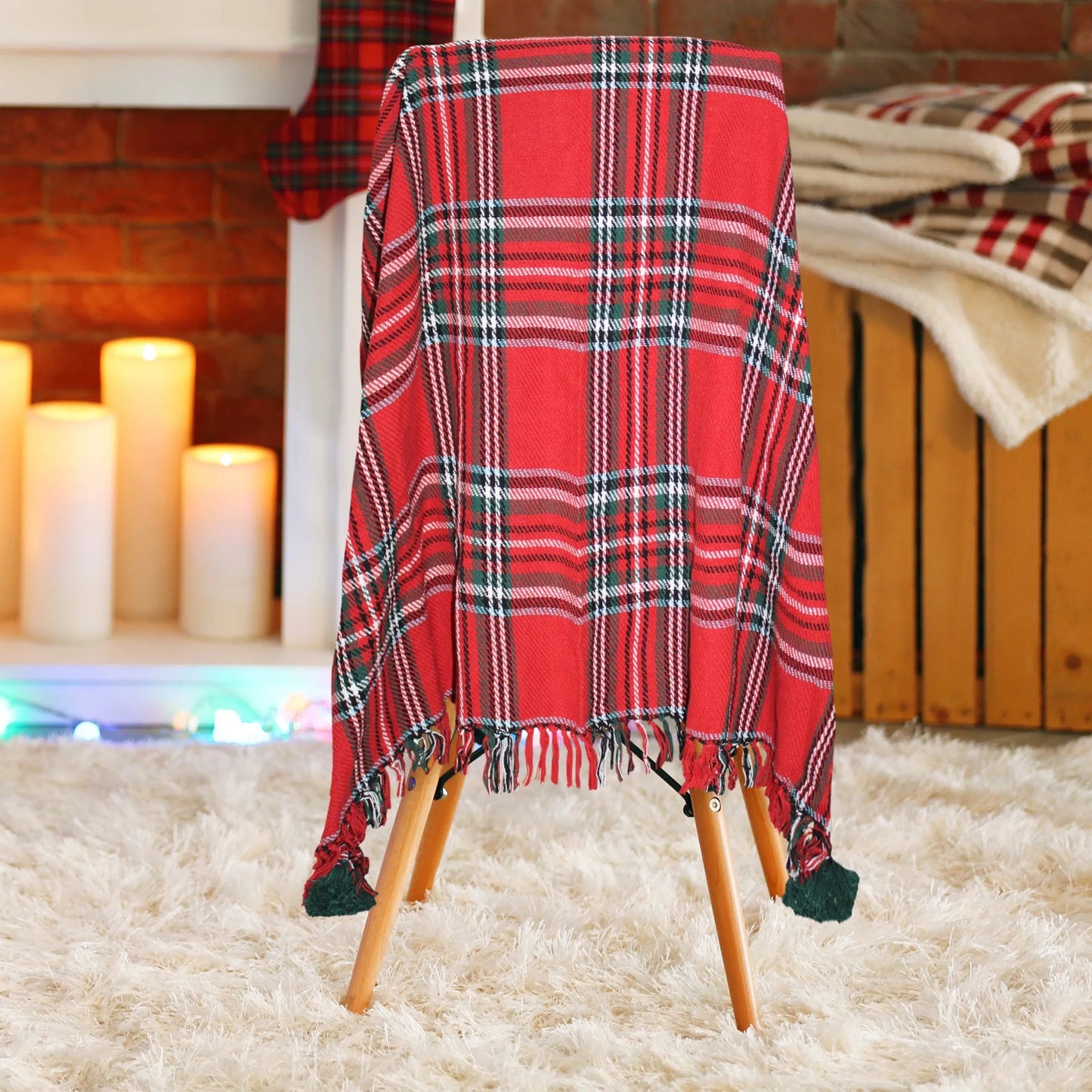 50"x60" Scotch Plaid Cotton Throw home decor - Mod Lifestyles