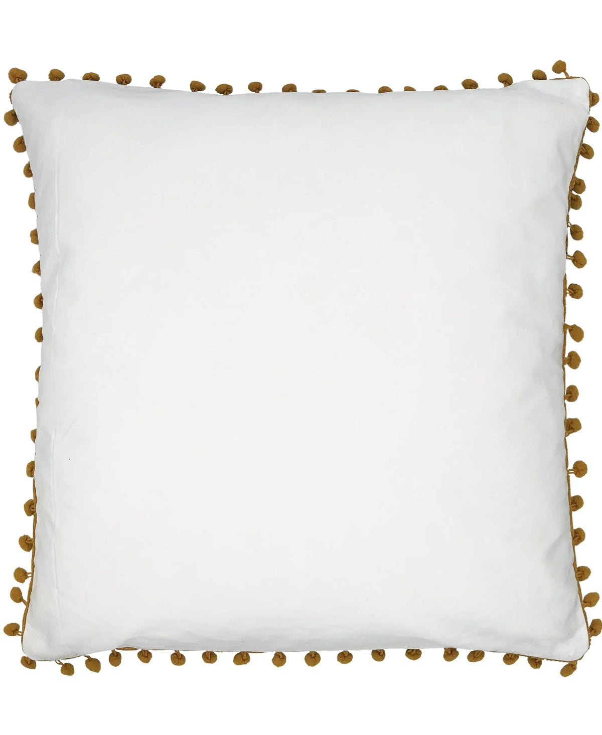 Bohemian Floral Digital Print and Embroidery Pillow with Pompoms, 20''x20'' home decor - Mod Lifestyles