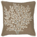 Coral Beads Embroidery Pillow, 18''x18'' home decor - Mod Lifestyles