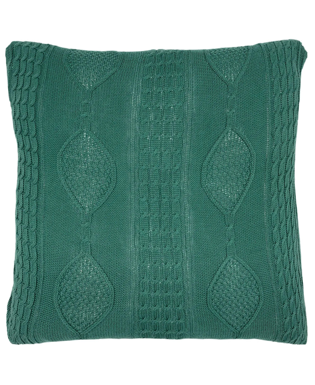 Cotton Diamond Cable Knit Pillow with 3 Button Closure, 18" X 18" home decor - Mod Lifestyles