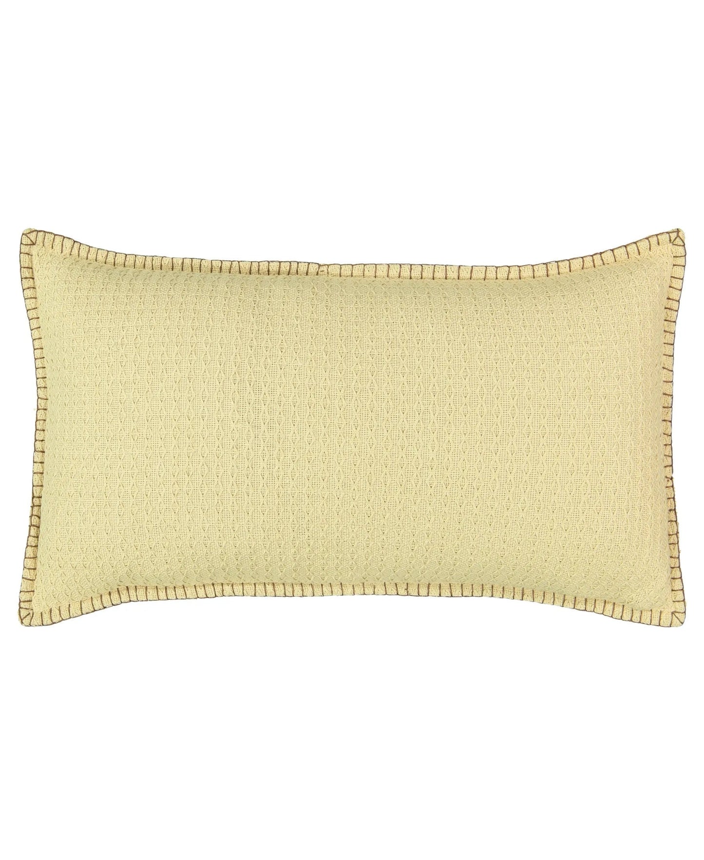 Diamond Textured Whipstitch Edges Decorative Lumbar Pillow, 14" X 26" home decor - Mod Lifestyles