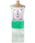 Free-size Mint  Tie-back Adjustable Apron, Mint & Bow Ties Print