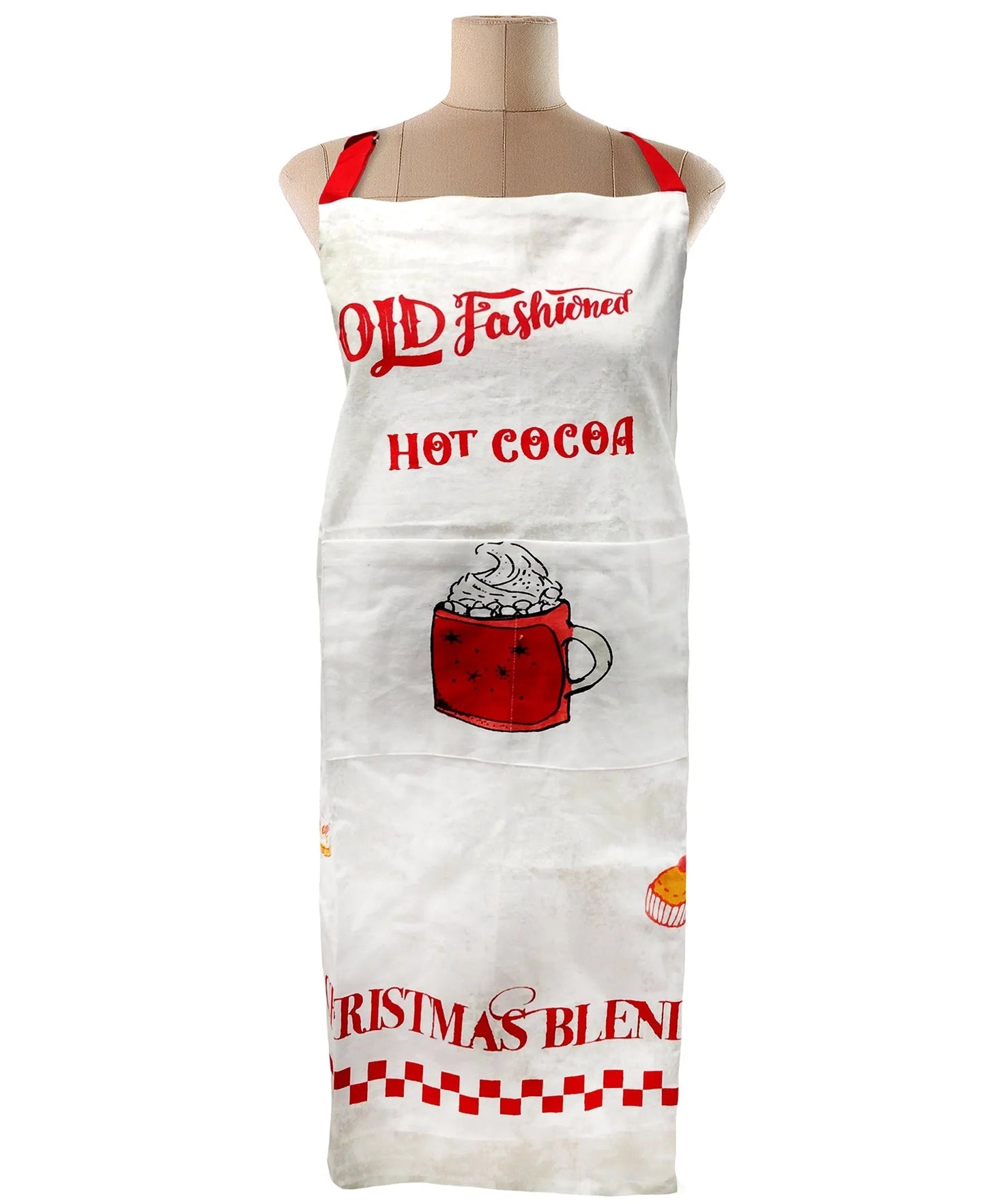 Free-size Multi  Tie-back Adjustable Apron, Hot Cocoa Print