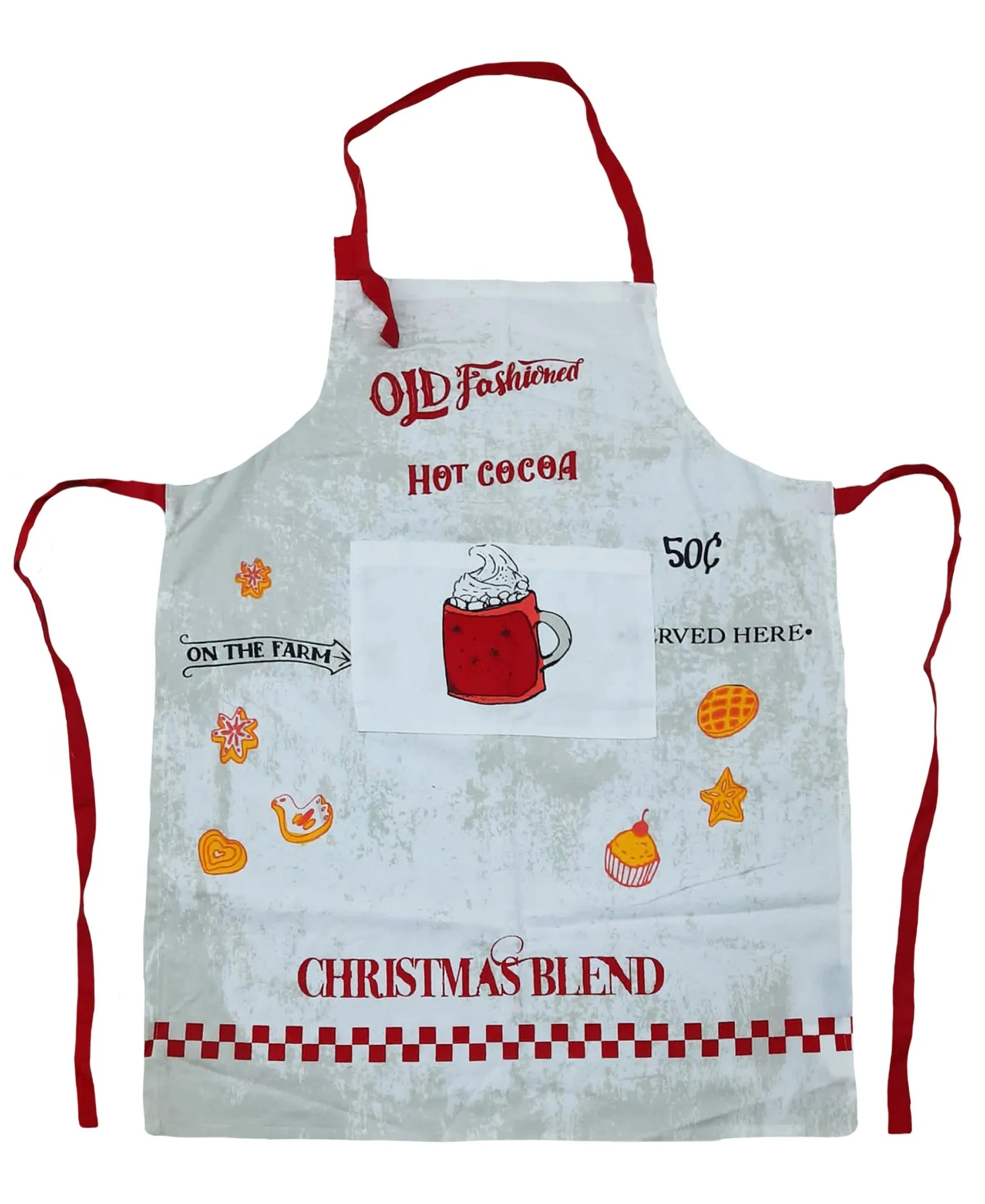 Free-size Multi  Tie-back Adjustable Apron, Hot Cocoa Print Mod Lifestyles