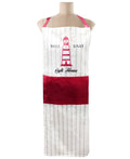 Free-size Red/Grey  Tie-back Adjustable Apron, West-East Lighthouse Print Mod Lifestyles