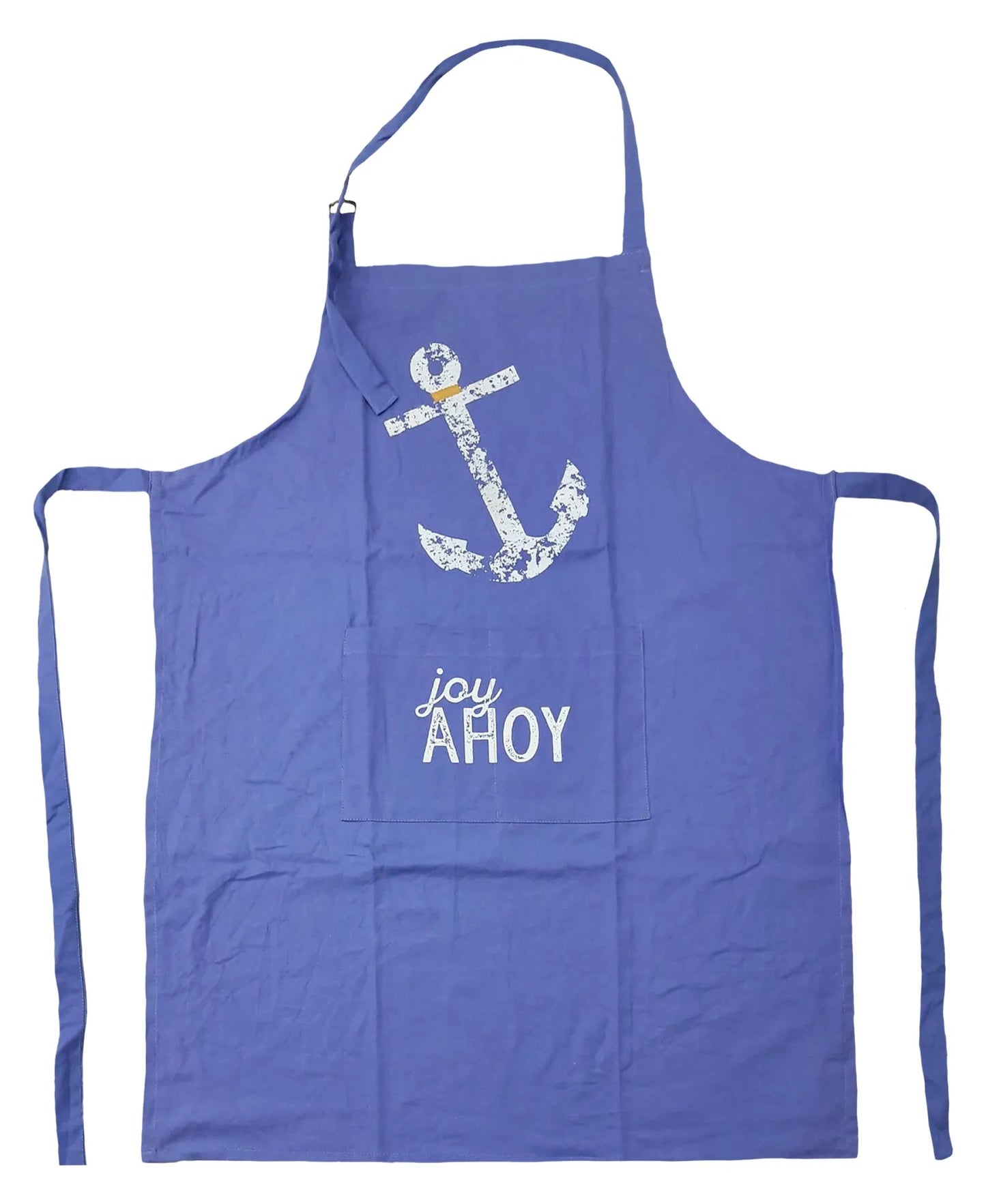 Free-size Zen Blue  Tie-back Adjustable Apron, Joy Ahoy Print Mod Lifestyles