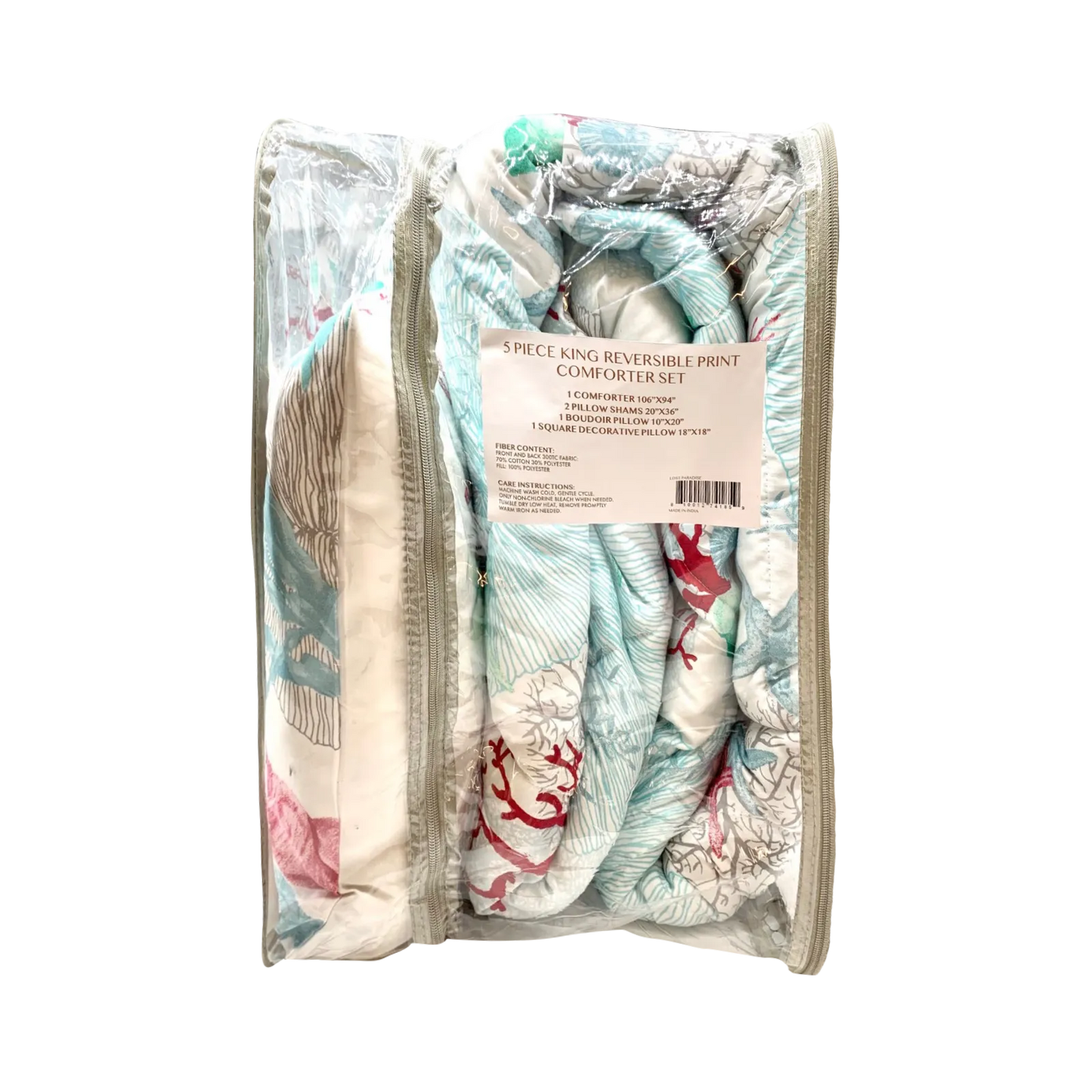 Lost Paradise Queen Comforter Set, 88" X 94" home decor - Mod Lifestyles