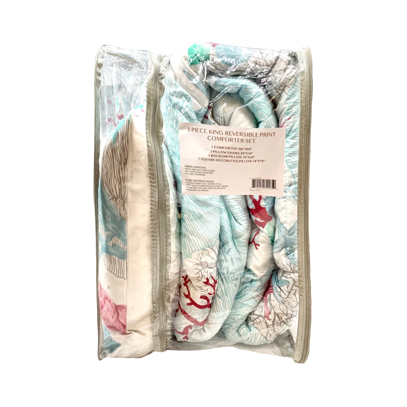 Lost Paradise Queen Comforter Set, 88" X 94" home decor - Mod Lifestyles