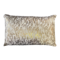 Gold Allover Sequin Embroidery Decorative Lumbar Pillow, 14" X 22" home decor - Mod Lifestyles