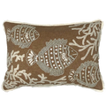 Goldfish Beads Embroidery Pillow with Fringe, 14''x20'' home decor - Mod Lifestyles