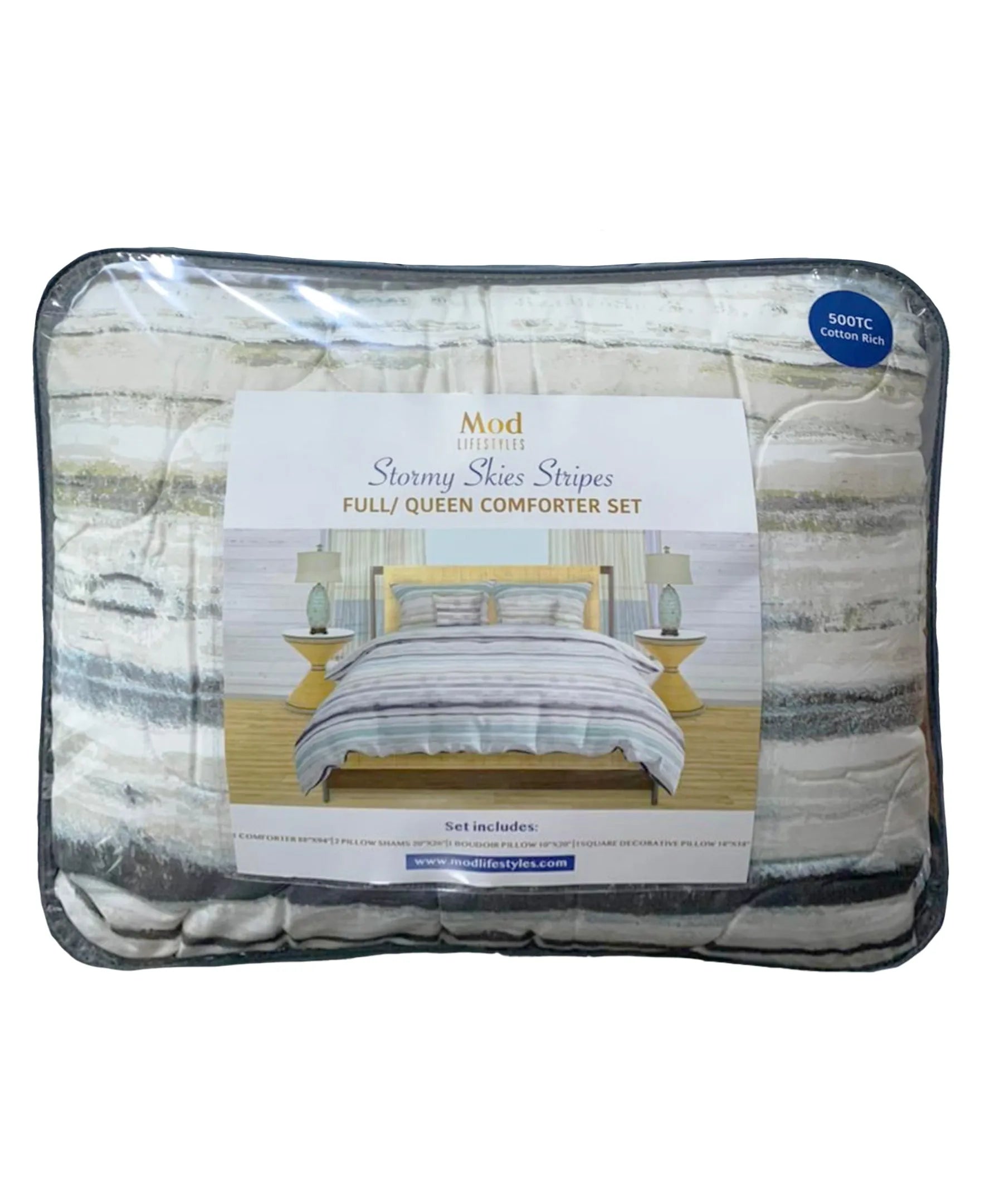 King Stormy Skies 5-PC Comforter Set, 106" X 94" Mod Lifestyles