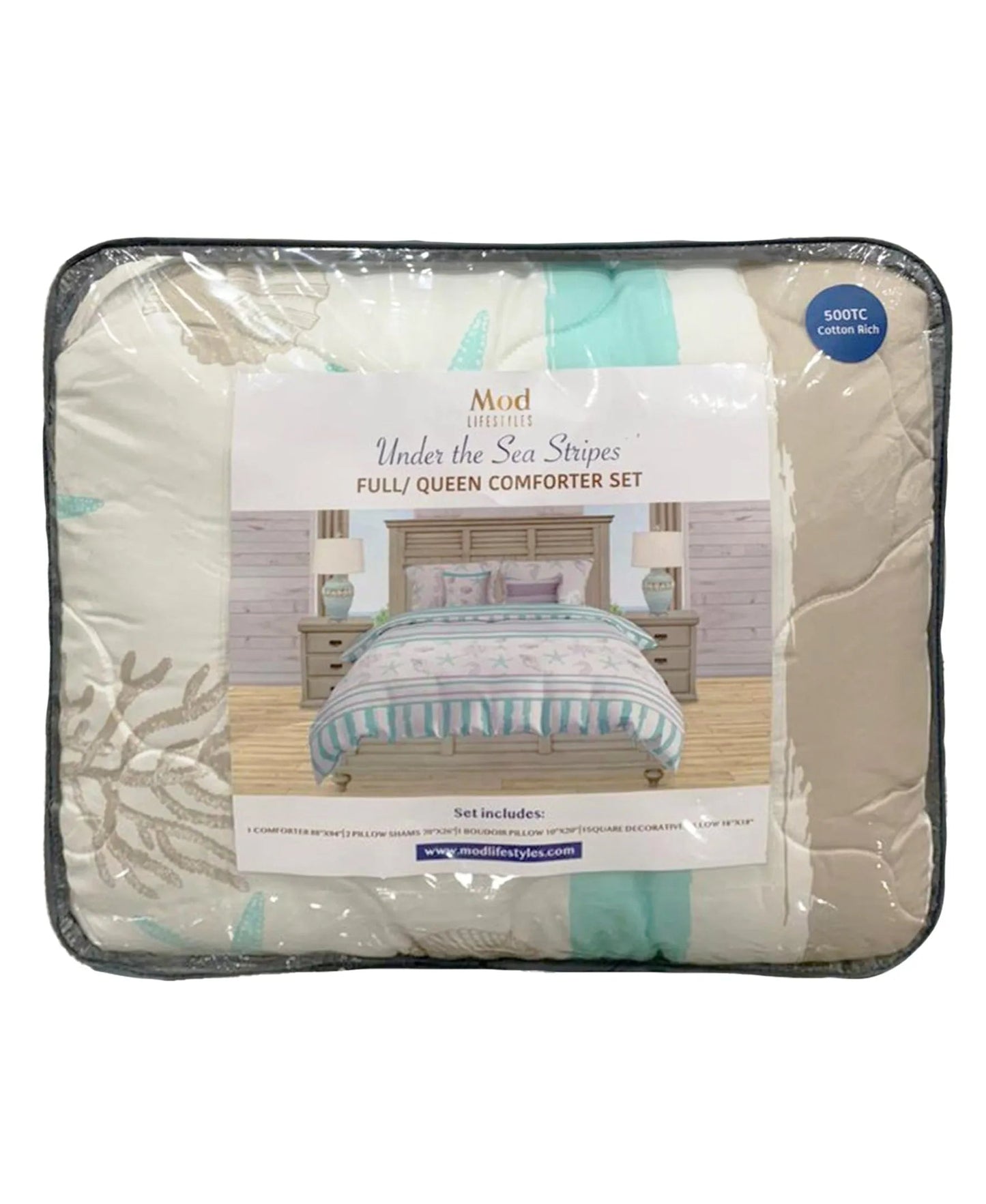 King Under The Sea 5-PC Comforter Set, 106" X 94" Mod Lifestyles