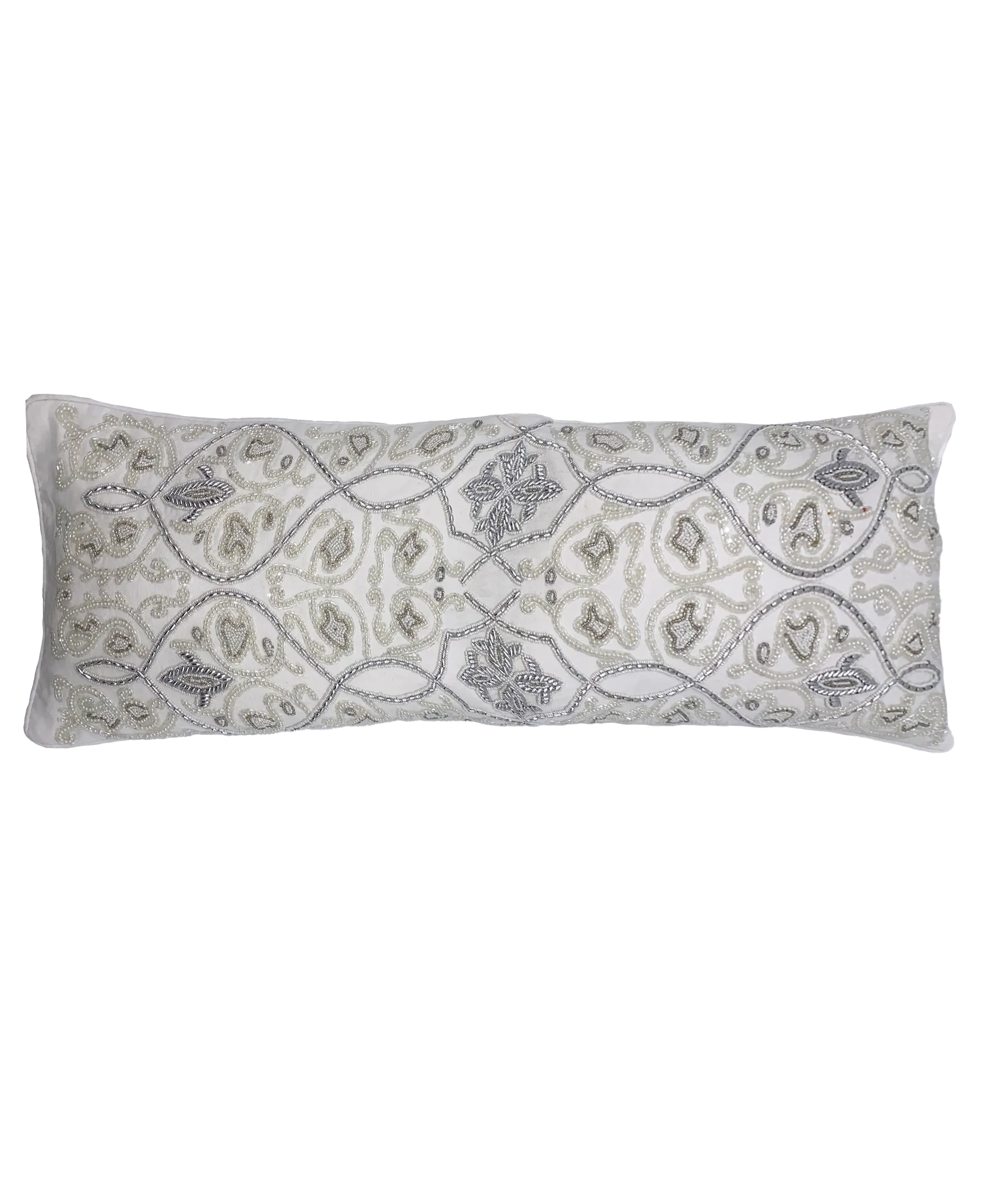 Paisley Beaded Lumbar Pillow, 12" X 36" home decor - Mod Lifestyles