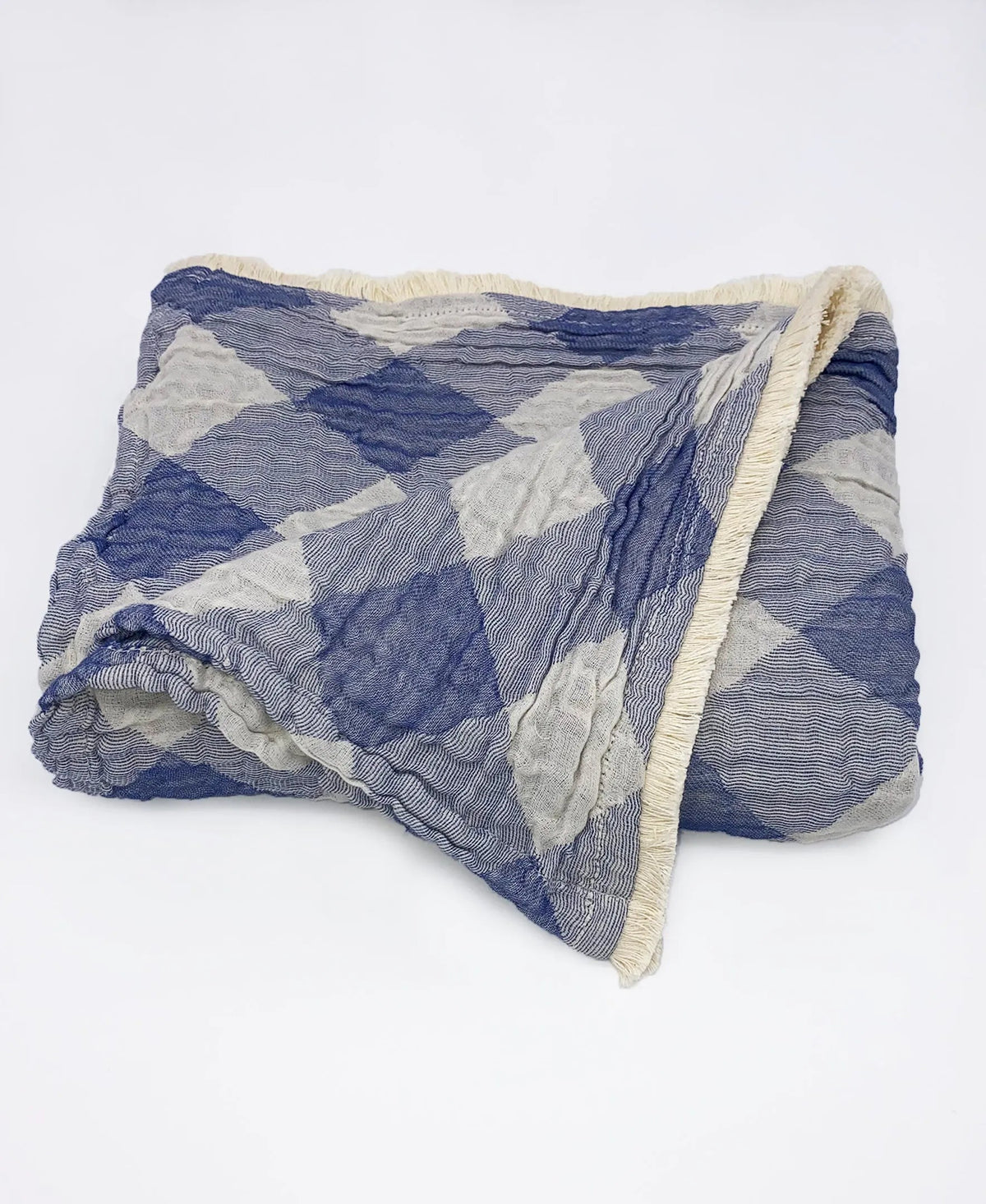 Plaid Gossamer Cotton Throw, 50" X 70" home decor - Mod Lifestyles