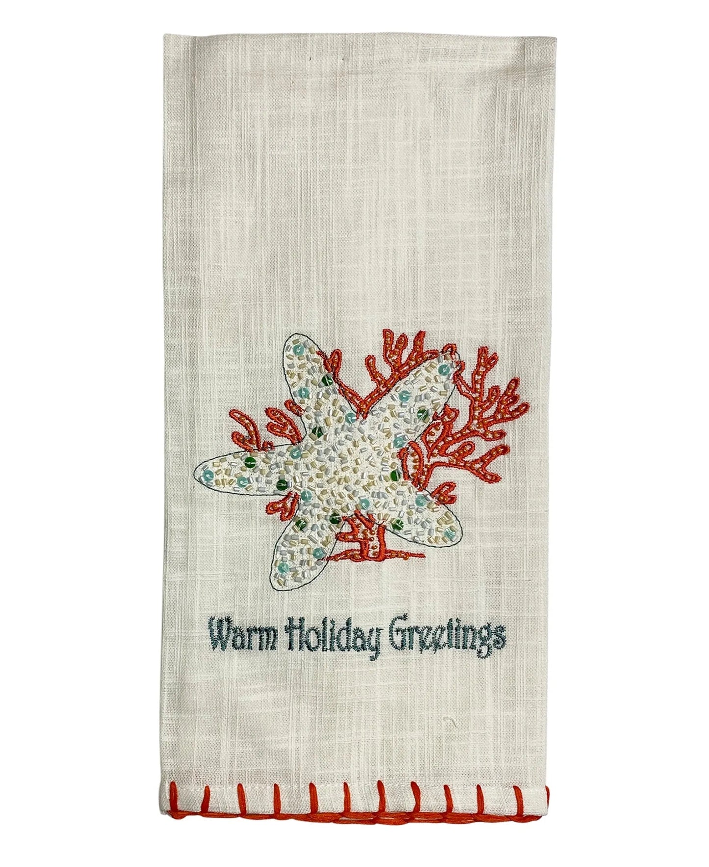 Starfish & Coral Kitchen Towel, 20" X 28" home decor - Mod Lifestyles